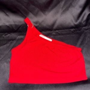 Emma & Sam One-Shoulder Crop Tank (LF Stores)